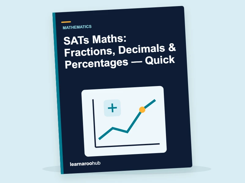 SATs Maths: Fractions, Decimals & Percentages — Quick — activity book cover