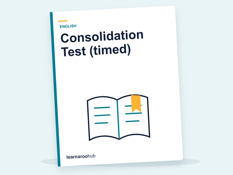 KS3 English (Years 7-9) — Gated Series — Module 7: Consolidation Test (timed) — quiz cover