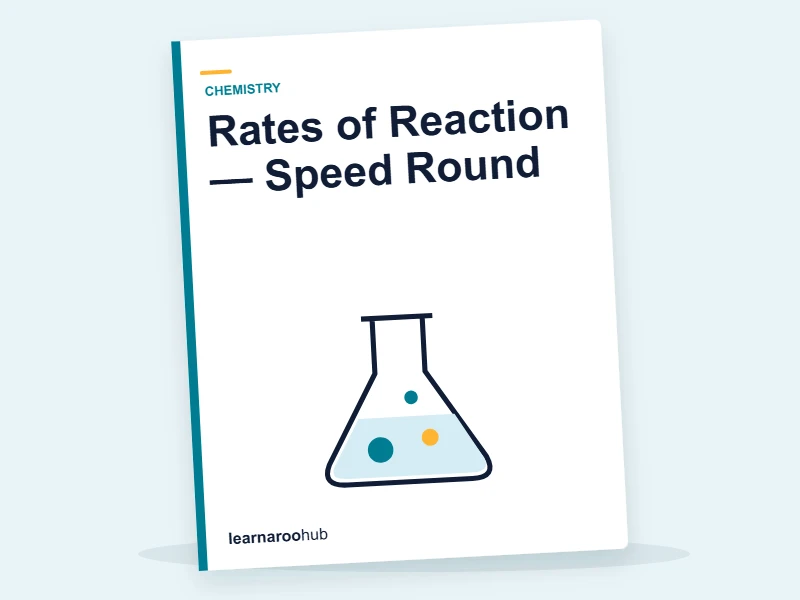 Rates of Reaction — Speed Round — quiz cover