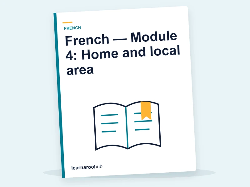 French — Module 4: Home and local area — e-learning module cover