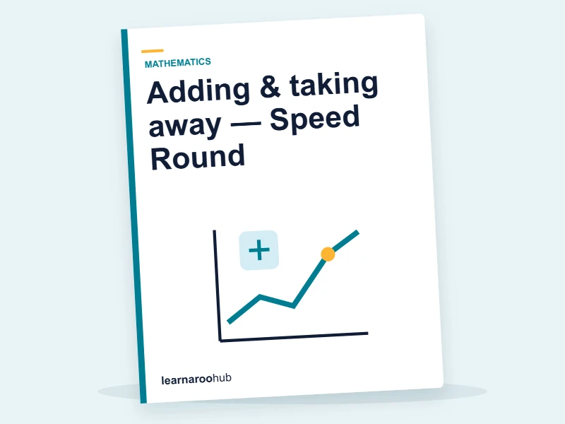 Adding & taking away — Speed Round — quiz cover