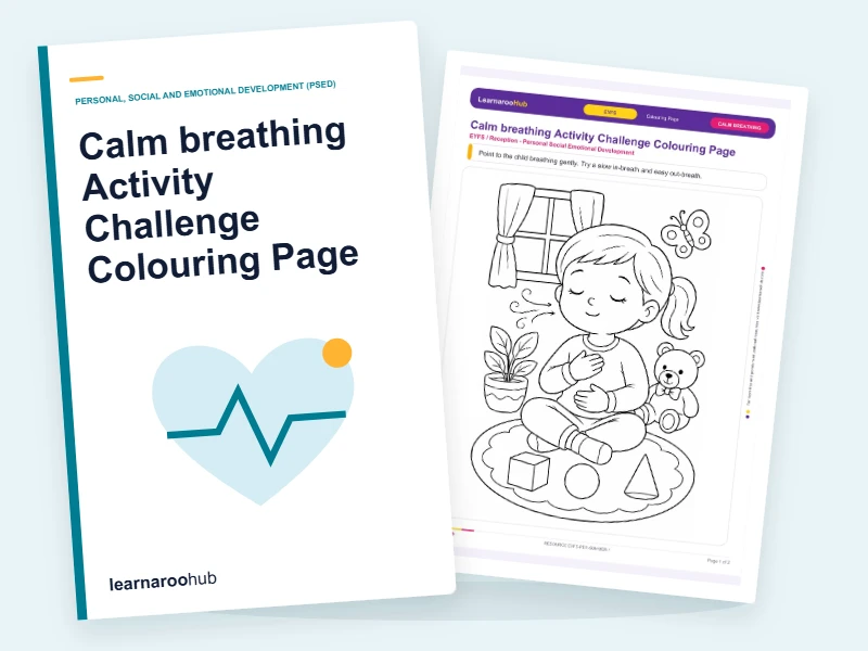 Calm breathing Activity Challenge Colouring Page — colouring sheets cover