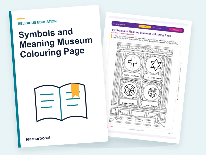 Symbols and Meaning Museum Colouring Page — colouring sheets cover