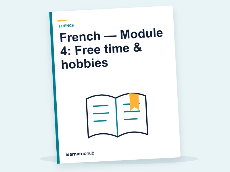 French — Module 4: Free time & hobbies — e-learning module cover