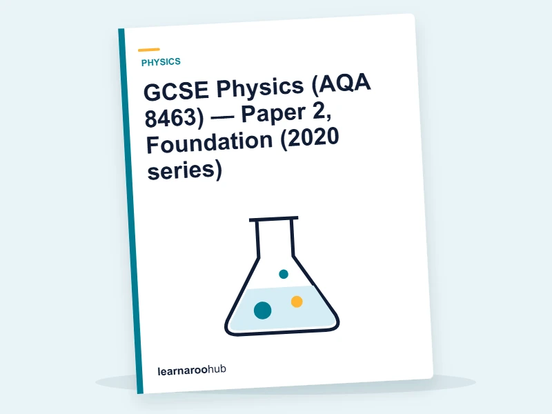 GCSE Physics (AQA 8463) — Paper 2, Foundation (2020 series) — mock practice paper cover