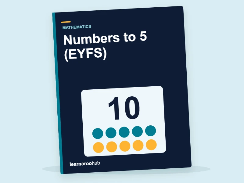 Numbers to 5 (EYFS) — activity book cover