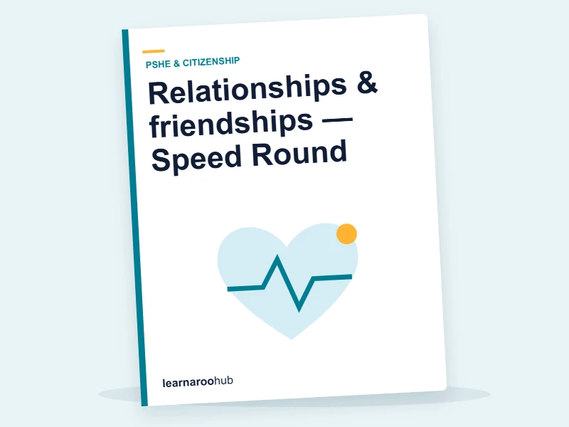 Relationships & friendships — Speed Round — quiz cover