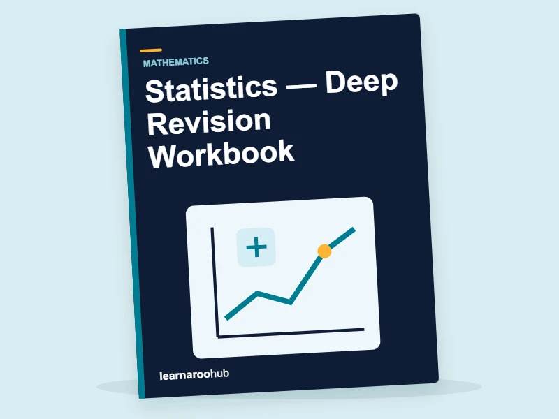 GCSE Maths: Statistics — Deep Revision Workbook — activity book cover