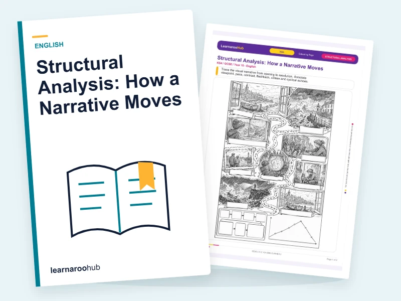 Structural Analysis: How a Narrative Moves — colouring sheets cover