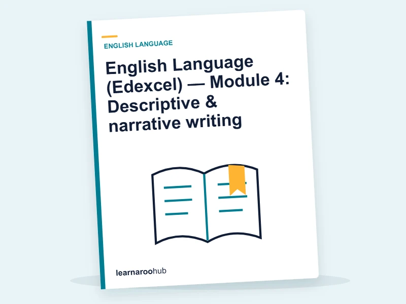 English Language (Edexcel) — Module 4: Descriptive & narrative writing — e-learning module cover