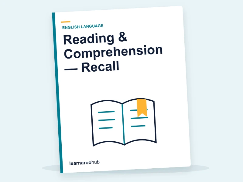 Reading & Comprehension — Recall — quiz cover