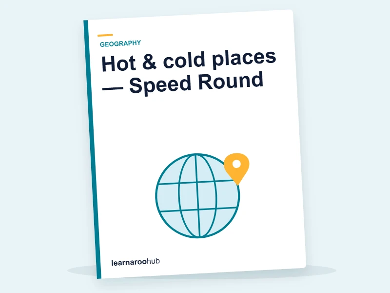 Hot & cold places — Speed Round — quiz cover