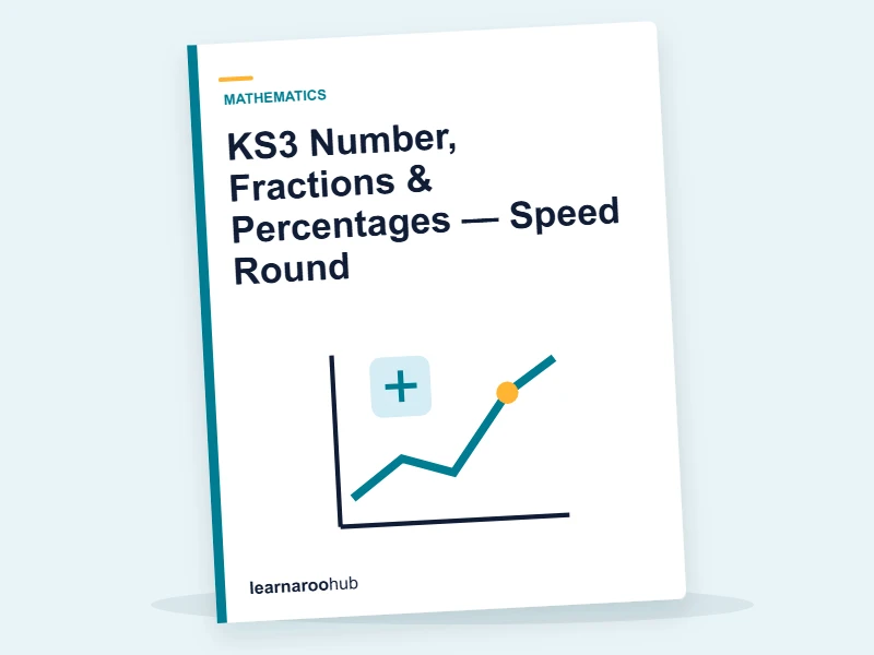 KS3 Number, Fractions & Percentages — Speed Round — quiz cover