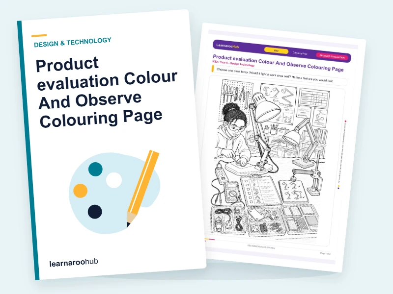 Product evaluation Colour And Observe Colouring Page — colouring sheets cover