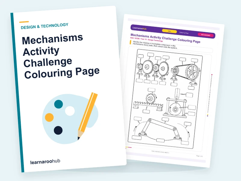 Mechanisms Activity Challenge Colouring Page — colouring sheets cover