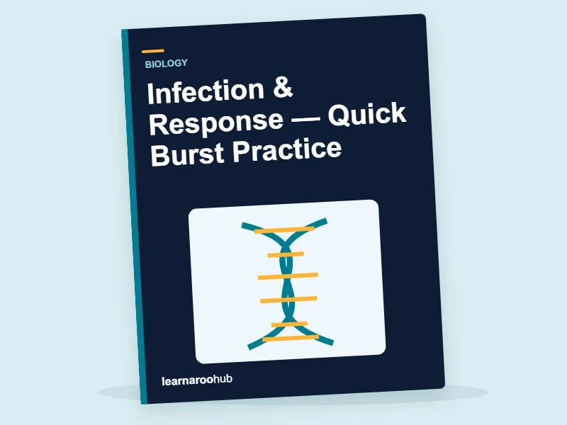 GCSE Biology: Infection & Response — Quick Burst Practice — activity book cover