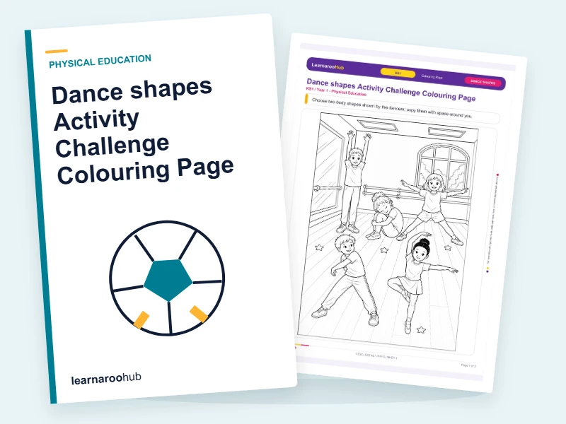 Dance shapes Activity Challenge Colouring Page — colouring sheets cover