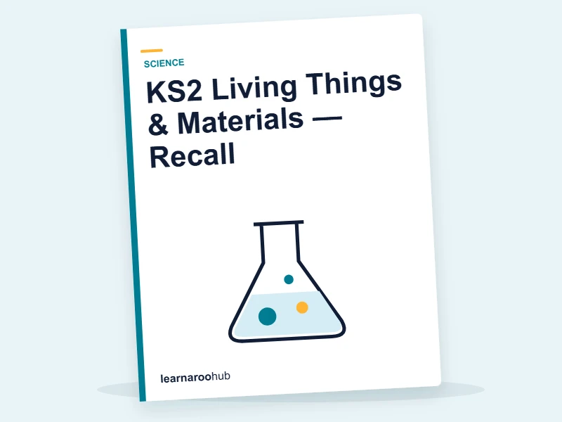 KS2 Living Things & Materials — Recall — quiz cover