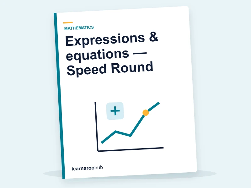 Expressions & equations — Speed Round — quiz cover