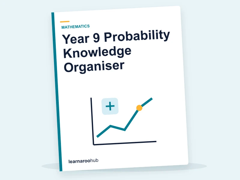 Year 9 Probability Knowledge Organiser — printable / pdf cover