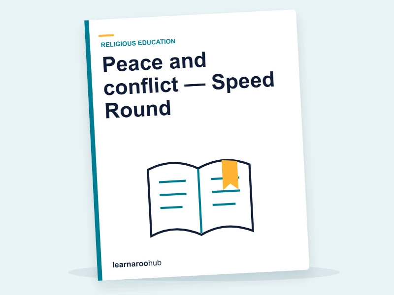 Peace and conflict — Speed Round — quiz cover