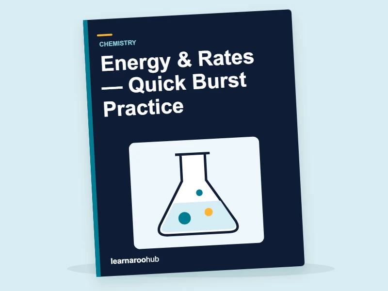 GCSE Chemistry: Energy & Rates — Quick Burst Practice — activity book cover