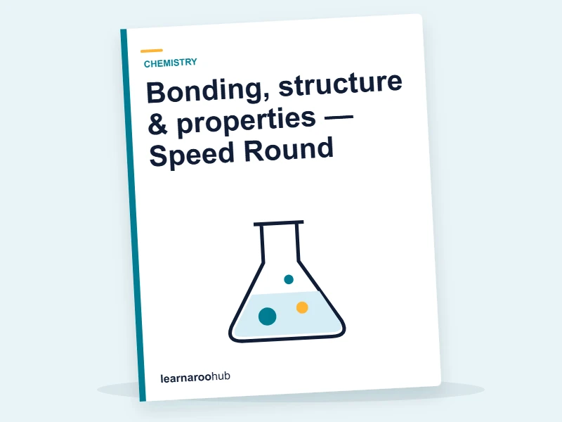 Bonding, structure & properties — Speed Round — quiz cover