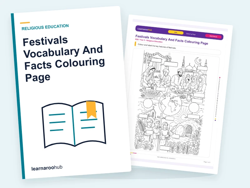 Festivals Vocabulary And Facts Colouring Page — colouring sheets cover