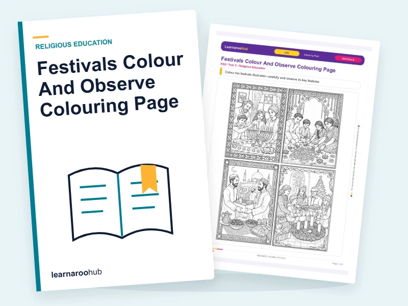 Festivals Colour And Observe Colouring Page — colouring sheets cover