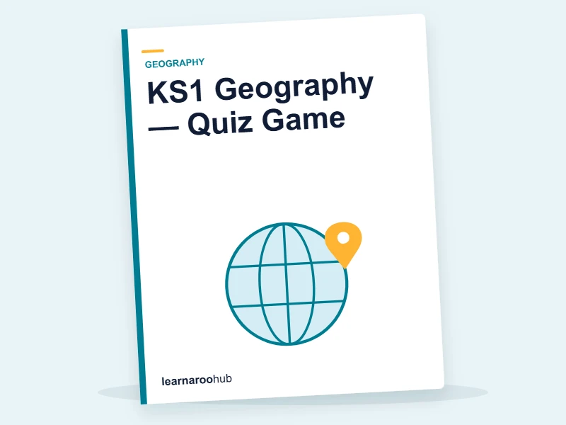 KS1 Geography — Quiz Game — quiz cover