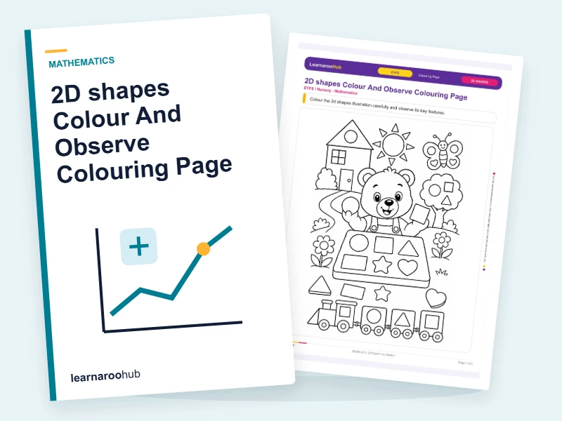 2D shapes Colour And Observe Colouring Page — colouring sheets cover