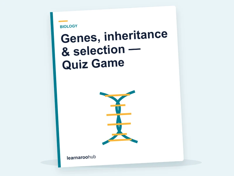 Genes, inheritance & selection — Quiz Game — quiz cover