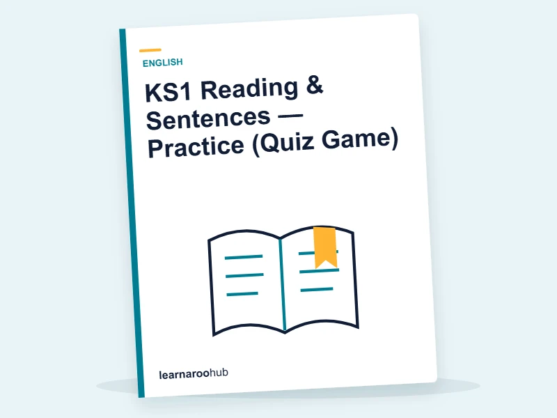 KS1 Reading & Sentences — Practice (Quiz Game) — quiz cover