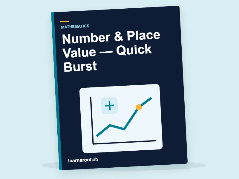 KS3 Maths: Number & Place Value — Quick Burst — activity book cover