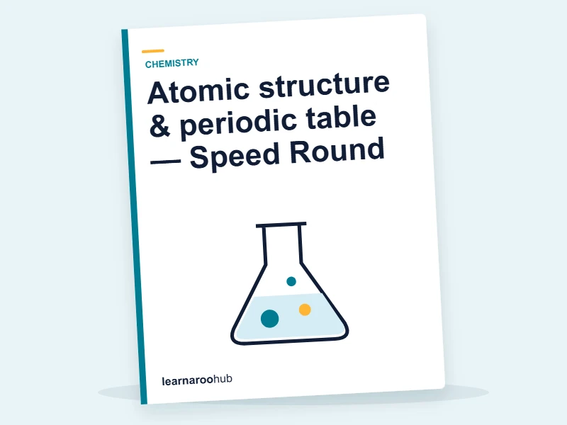 Atomic structure & periodic table — Speed Round — quiz cover