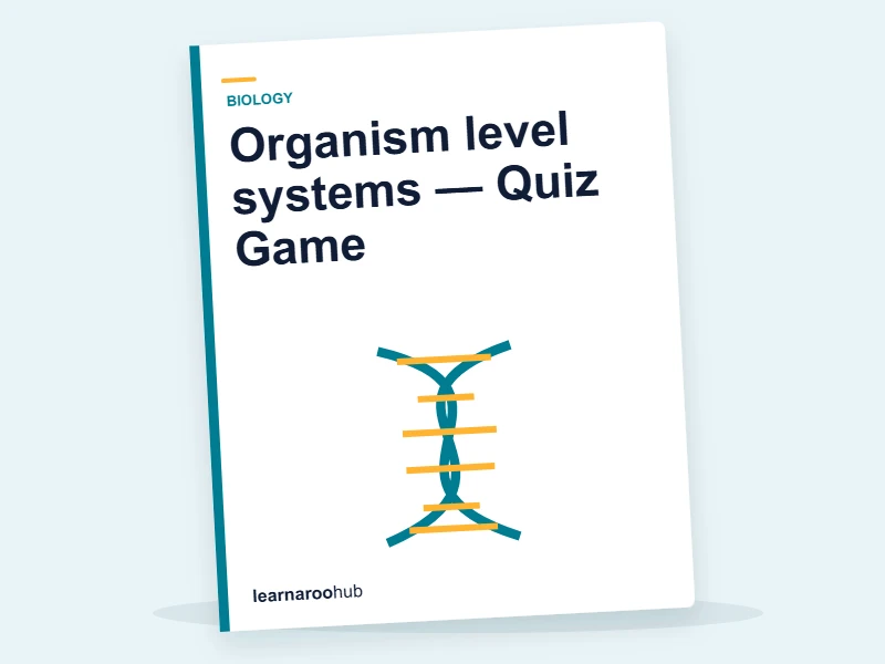 Organism level systems — Quiz Game — quiz cover