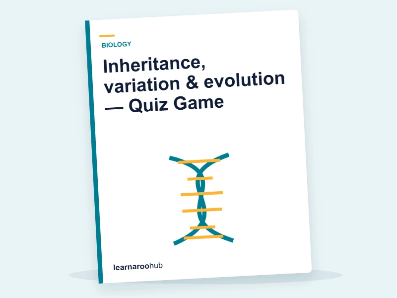 Inheritance, variation & evolution — Quiz Game — quiz cover