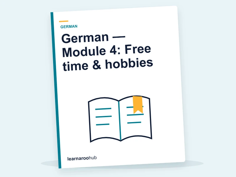 German — Module 4: Free time & hobbies — e-learning module cover