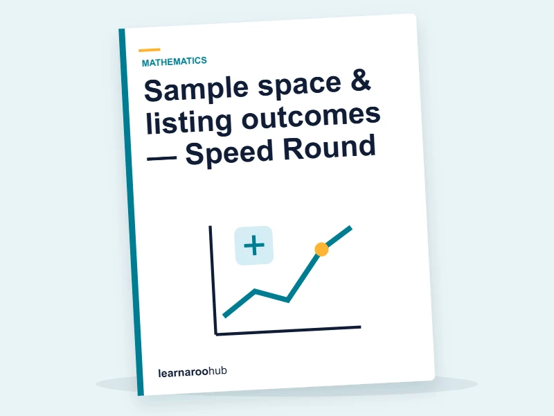 Sample space & listing outcomes — Speed Round — quiz cover