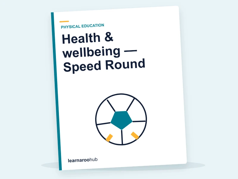 Health & wellbeing — Speed Round — quiz cover