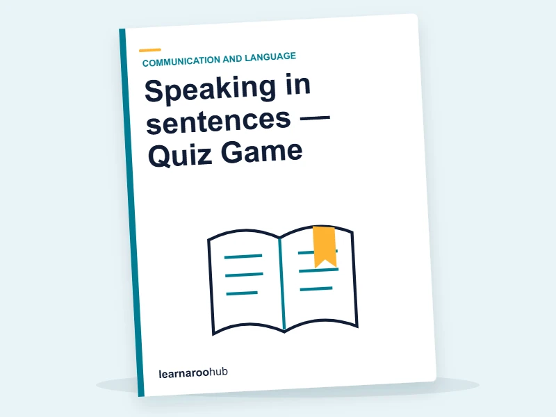 Speaking in sentences — Quiz Game — quiz cover
