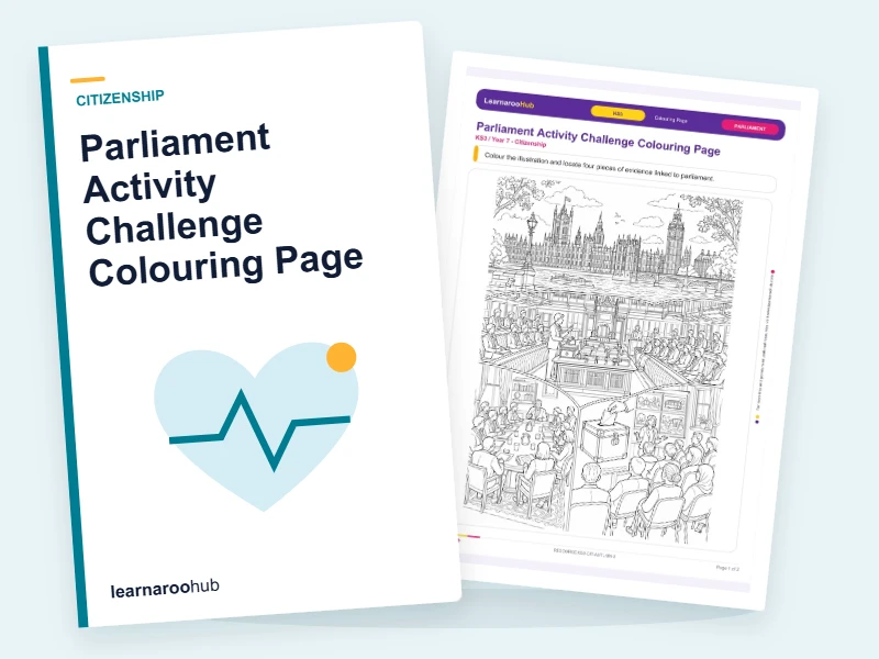 Parliament Activity Challenge Colouring Page — colouring sheets cover