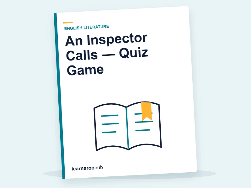 An Inspector Calls — Quiz Game — quiz cover