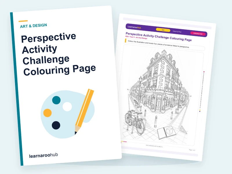 Perspective Activity Challenge Colouring Page — colouring sheets cover