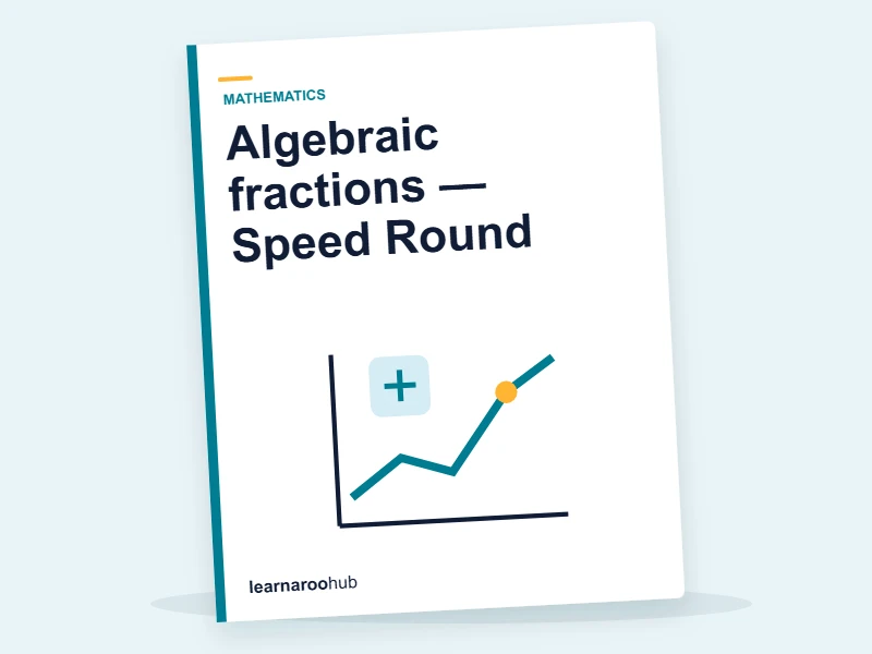 Algebraic fractions — Speed Round — quiz cover