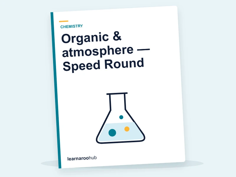 Organic & atmosphere — Speed Round — quiz cover