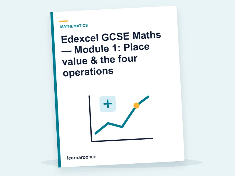 Edexcel GCSE Maths — Module 1: Place value & the four operations — e-learning module cover