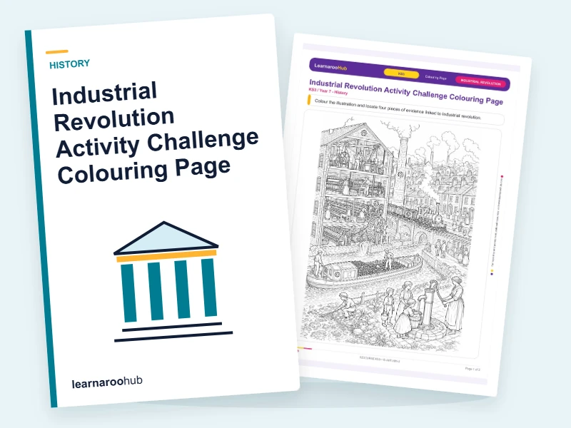 Industrial Revolution Activity Challenge Colouring Page — colouring sheets cover