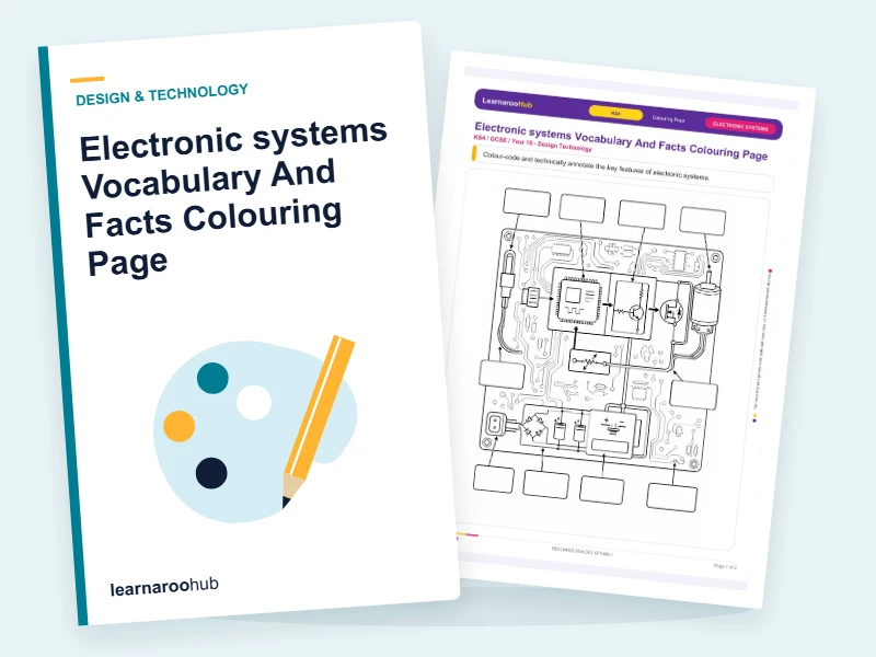 Electronic systems Vocabulary And Facts Colouring Page — colouring sheets cover