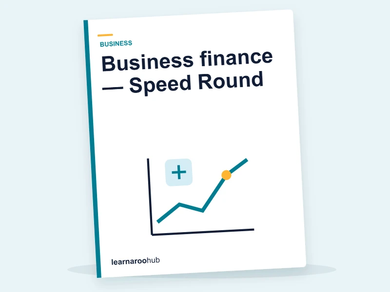 Business finance — Speed Round — quiz cover